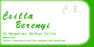 csilla berenyi business card